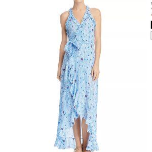 Poupette St Barth - Tamara ruffled wrap dress, blue size L